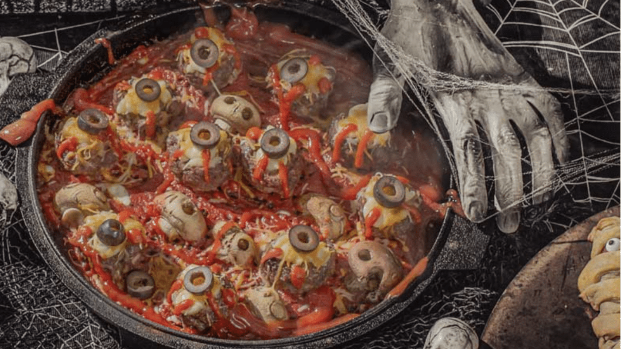 Creepy Meatball Eyeballs