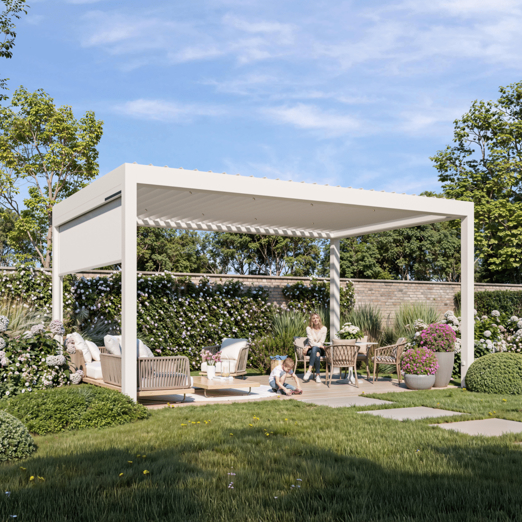 Aluminium bio climatic pergola